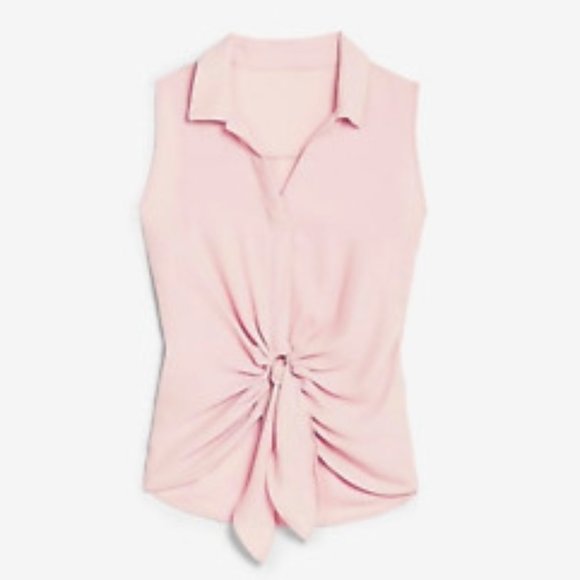 Tie Front Tank Truffle pink - NWT - Picture 1 of 3
